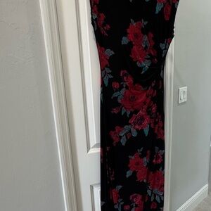 Free People Red and Black Sheath Maxi Dress for Weddings